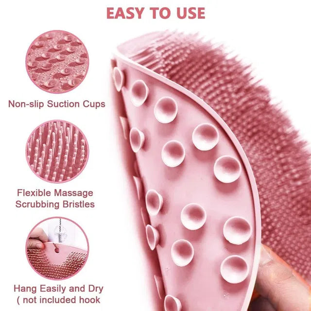Silicone Multiuse Scrubber for Bath & Foot – 2-in-1 Body Cleaning Brush