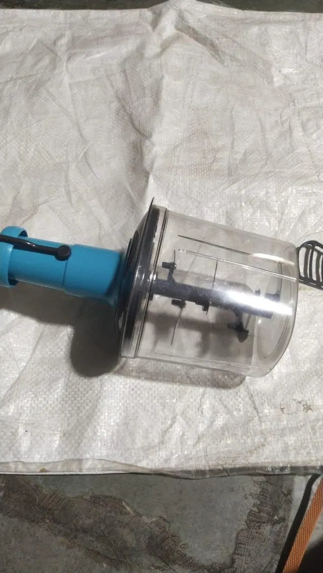 Manual Vegetable & Fruit Chopper – Easy Pull String Food Cutter
